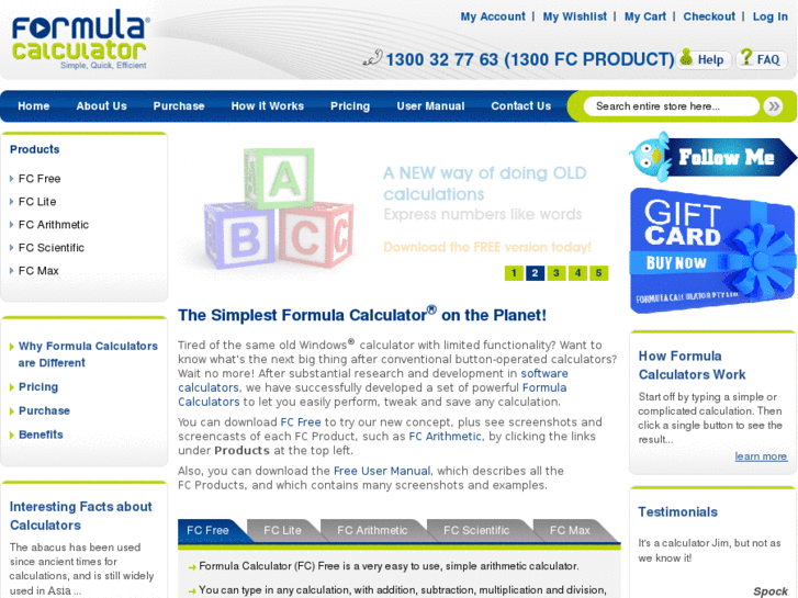 www.formulacalculator.org