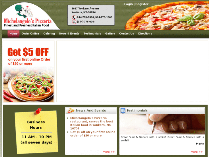 www.michaelangelospizzas.com