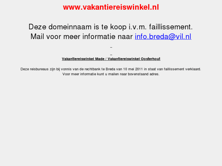 www.vakantiereiswinkel.nl