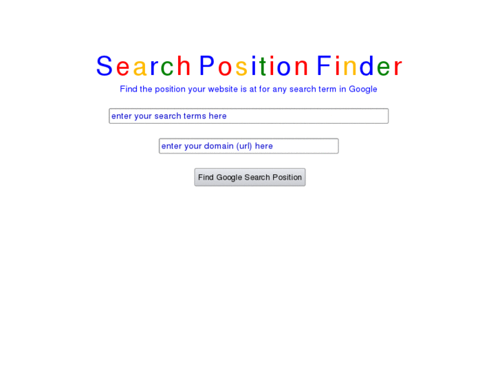 www.googlesearchpositionfinder.com