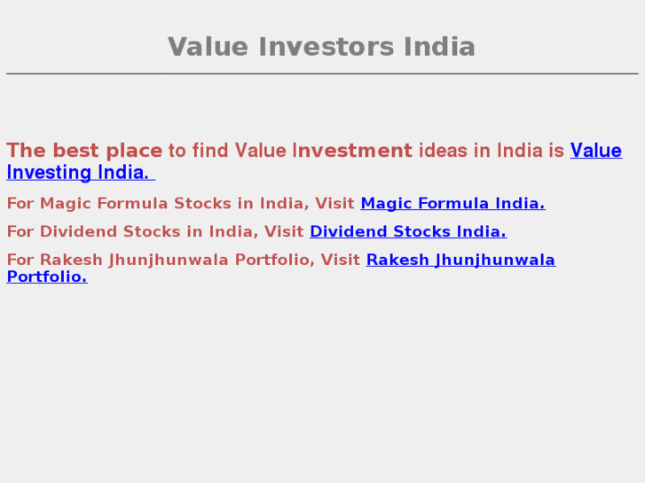 www.valueinvestorsindia.com