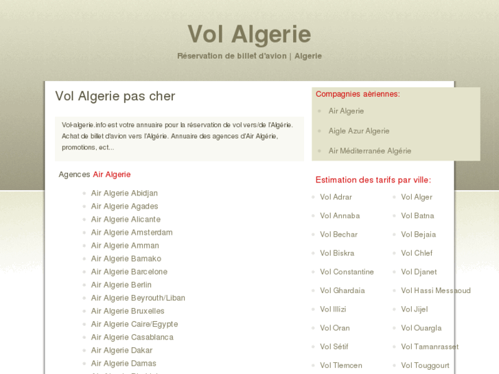 www.vol-algerie.info