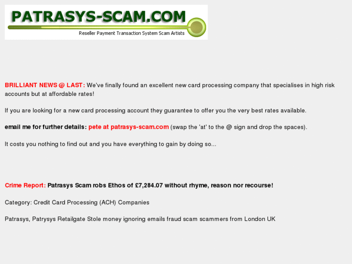 www.patrasys-scam.com