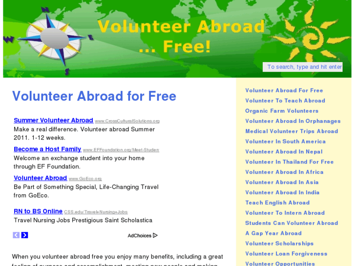 www.volunteerabroadfree.com