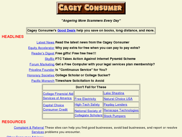 www.cageyconsumer.com