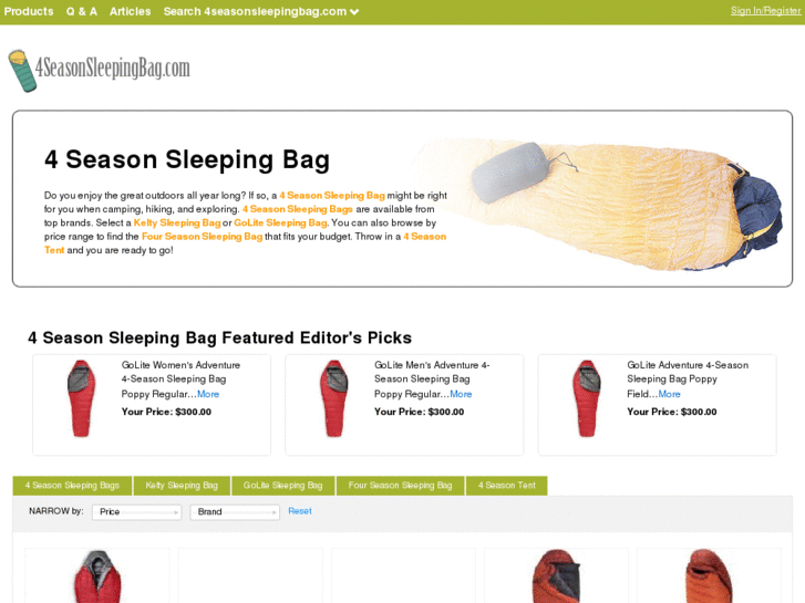 www.4seasonsleepingbag.com