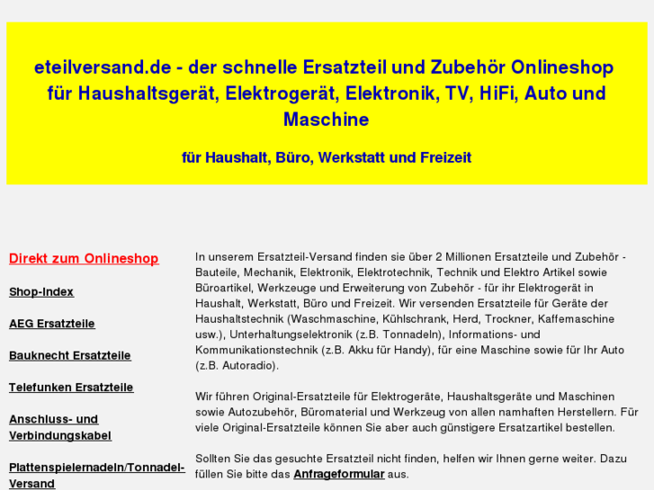 www.elektro-ersatzteile-versand.de