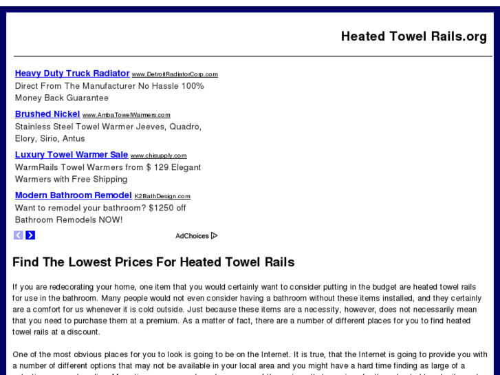 www.heatedtowelrails.org