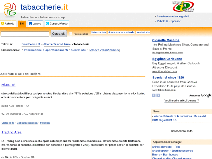 www.tabaccherie.it