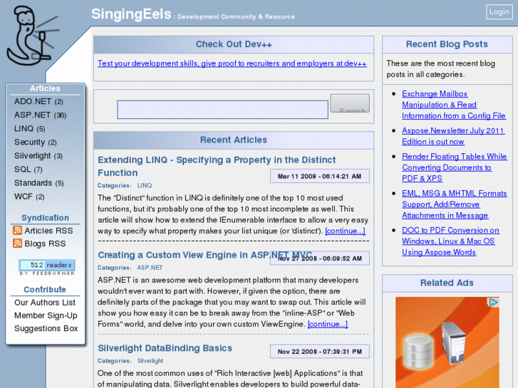 www.singingeel.com