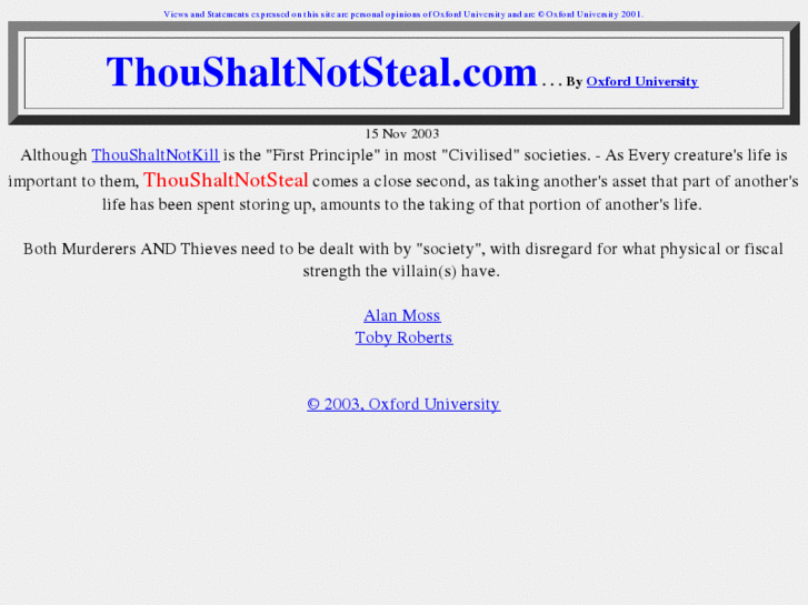 www.thoushaltnotsteal.com