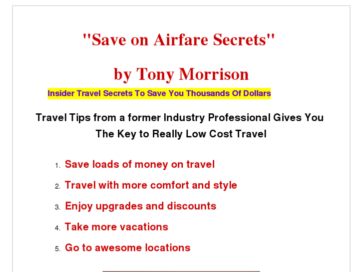 www.saveonairfaresecrets.org