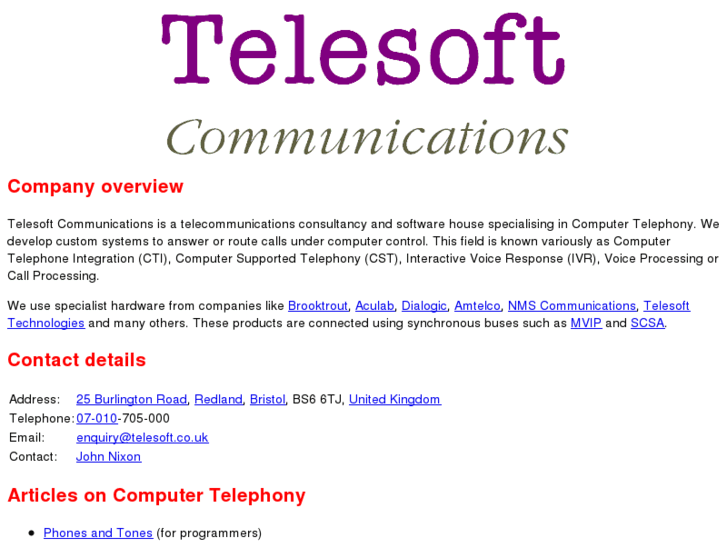 www.telesoft-communications.com