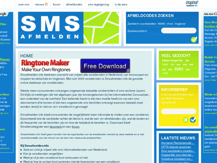 www.smsafmelden.info