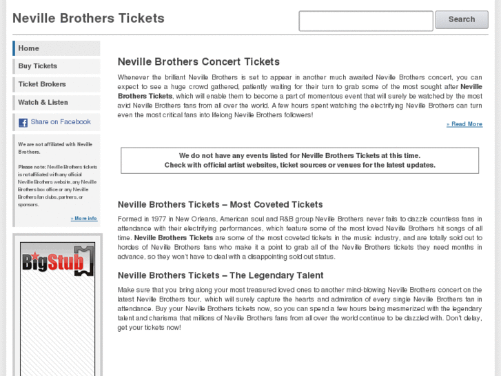 www.nevillebrotherstickets.com