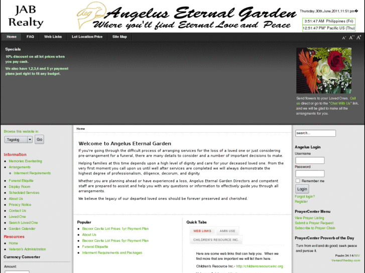 www.angeluseternalgarden.com