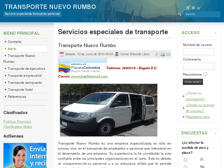 www.transportenuevorumbo.com