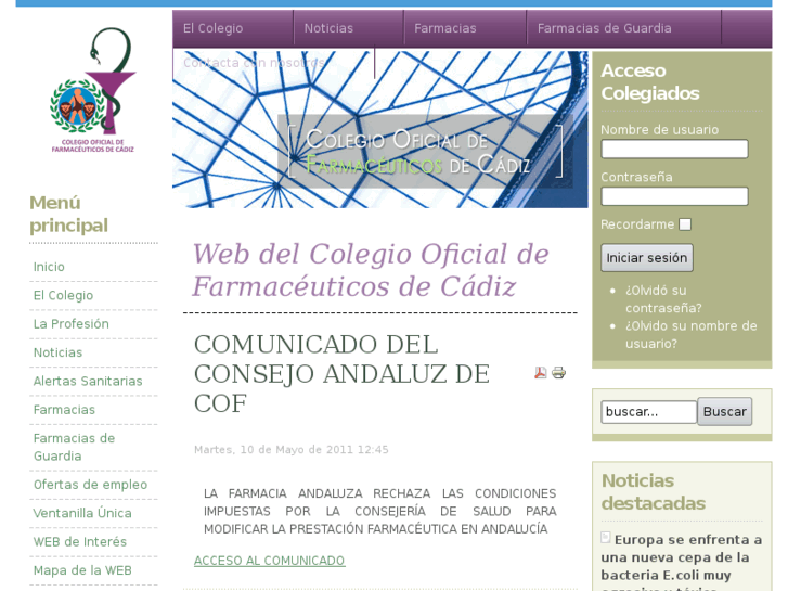 www.colegiofarmaceuticoscadiz.com