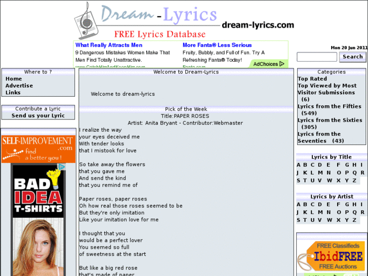 www.dream-lyrics.com