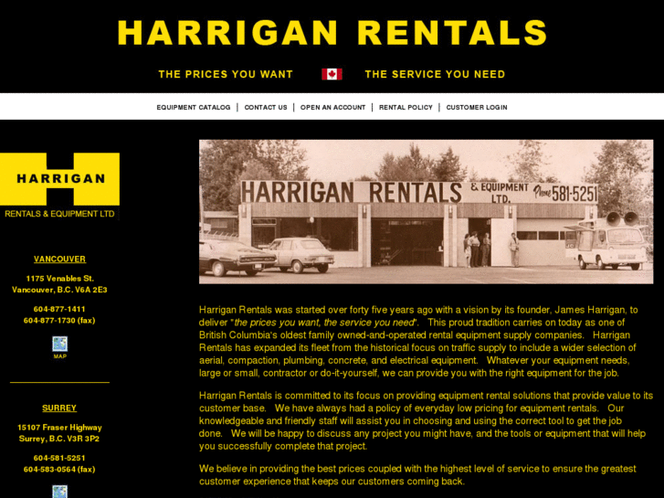 www.harriganrentals.com