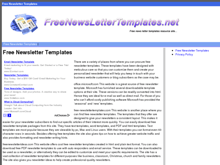 www.freenewslettertemplates.net