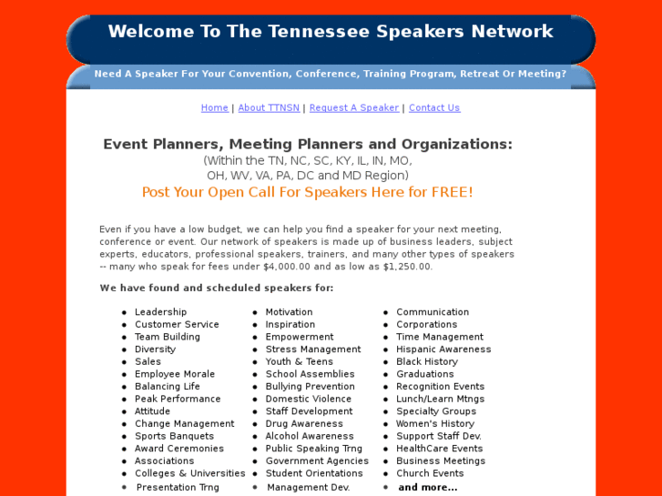 www.tennesseespeakersnetwork.com