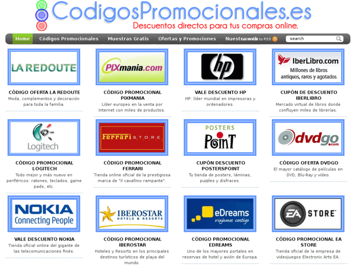 www.codigospromocionales.es