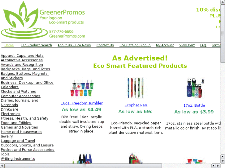 www.greenerpromos.com