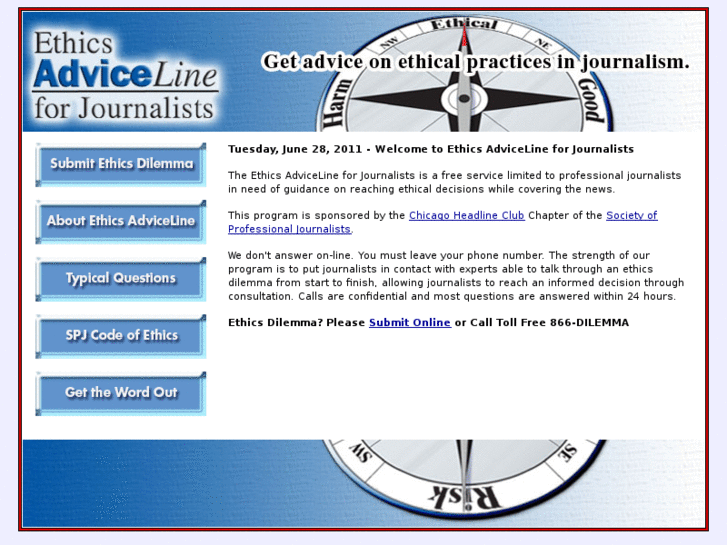 www.ethicsadvicelineforjournalists.org