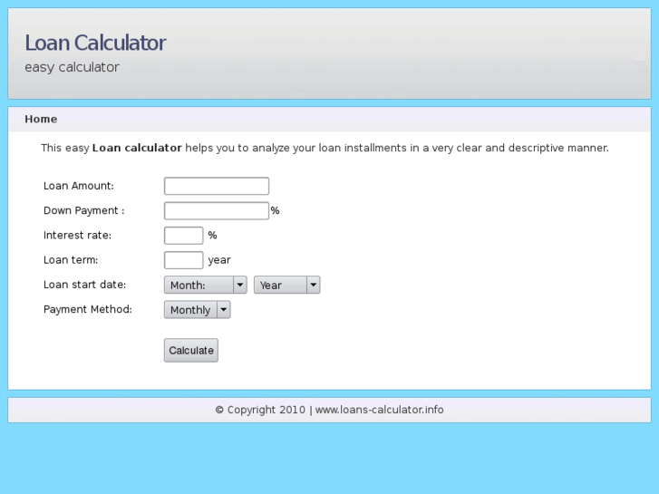 www.loans-calculator.info