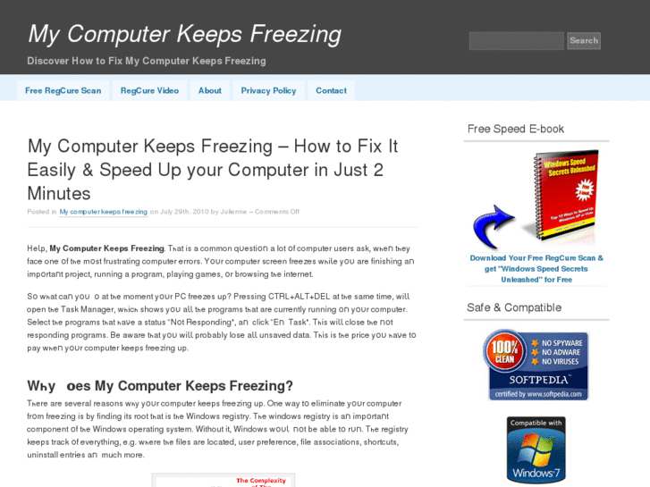 www.mycomputerkeepsfreezing.com