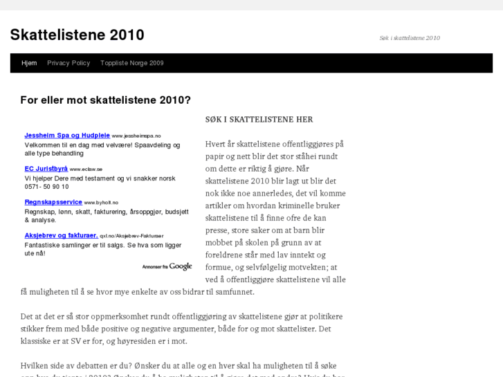 www.skattelistene2010.com