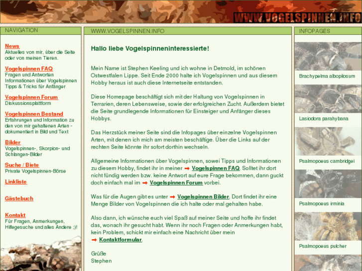 www.vogelspinnen.info