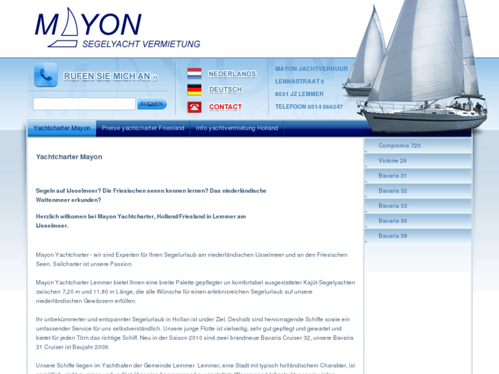 www.yachtchartermayon.de