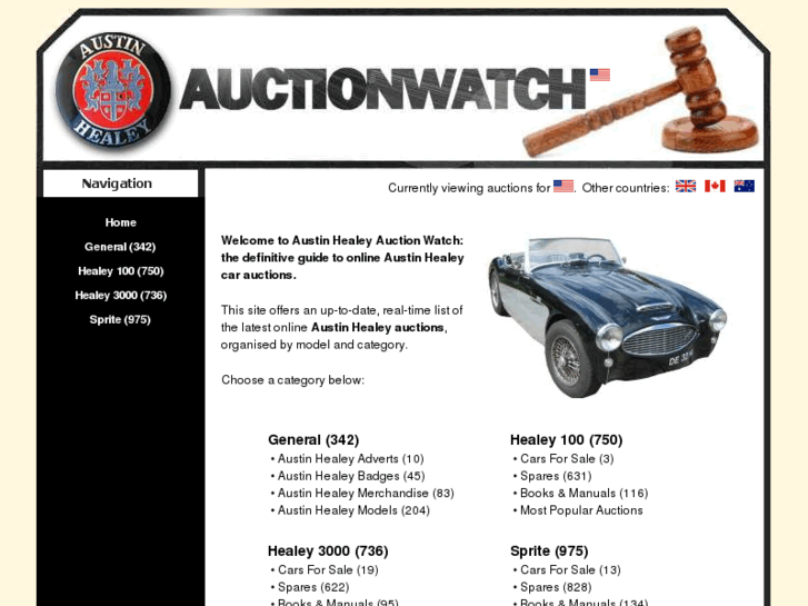 www.austinhealeyauctionwatch.com