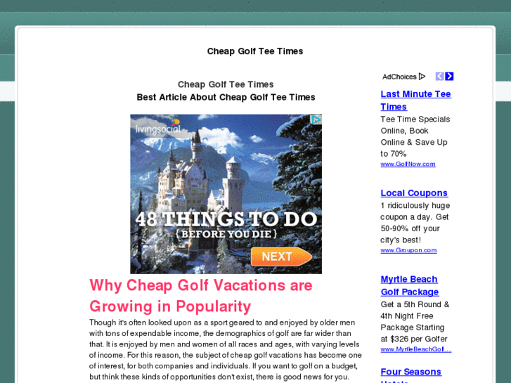 www.cheapgolfteetimes.net