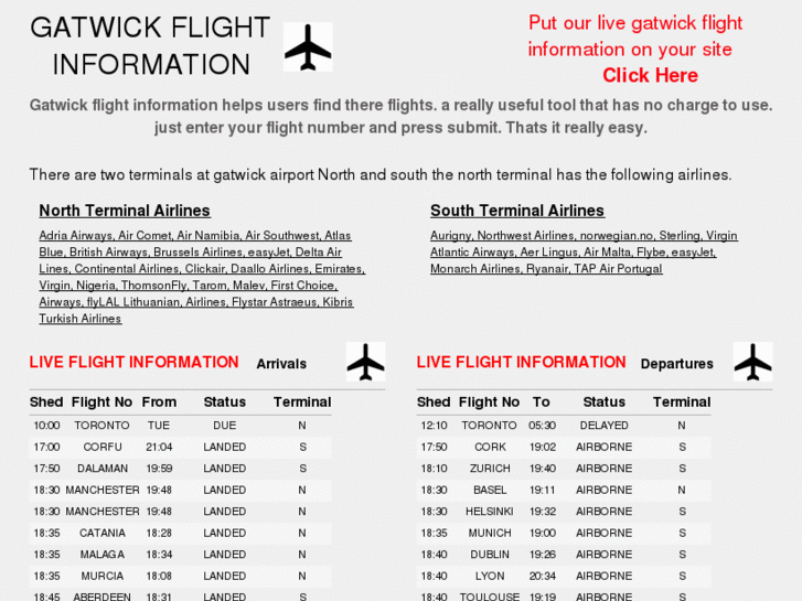 www.gatwickflightinformation.co.uk