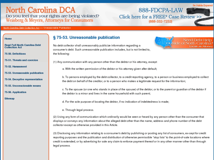 www.northcarolinadebtcollectionact-75-53.com