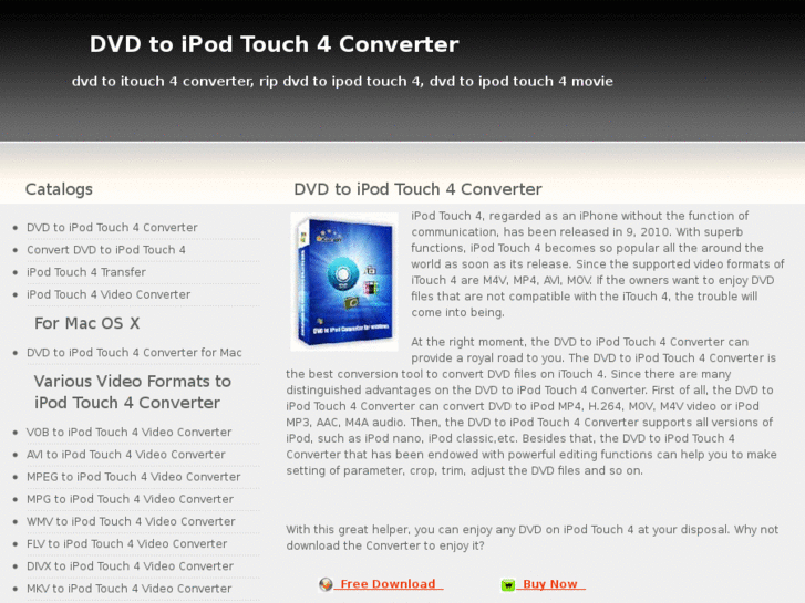 www.dvdtoipodtouch4converter.com