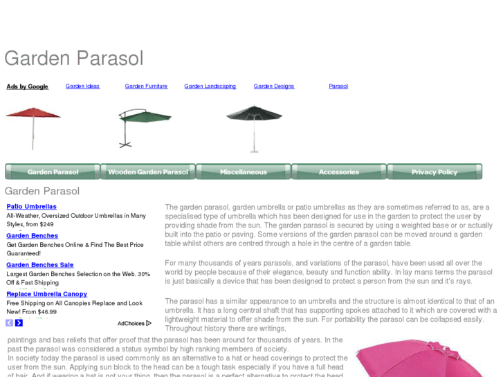 www.gardenparasol.net