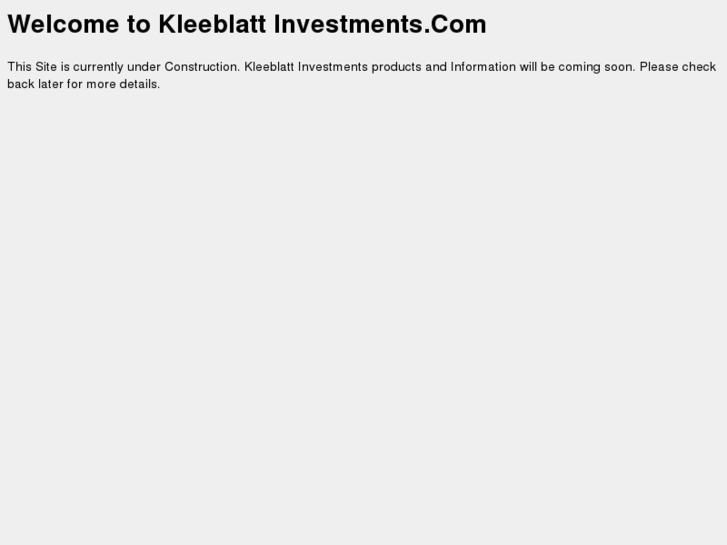 www.kleeblatt-investments.com