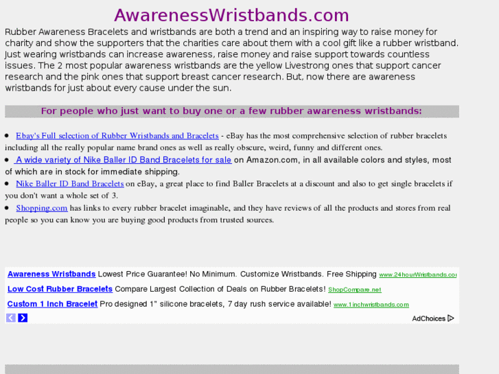 www.awarenesswristbands.com