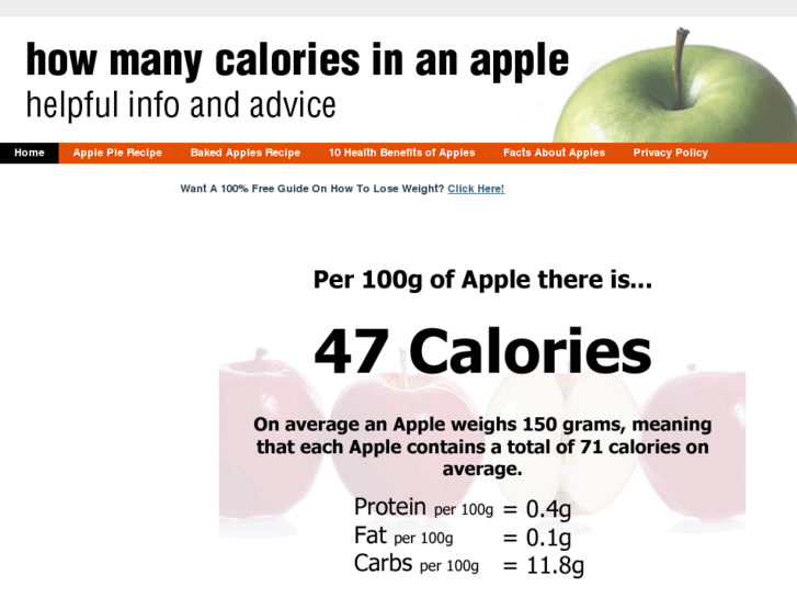 www.howmanycaloriesinanapple.com