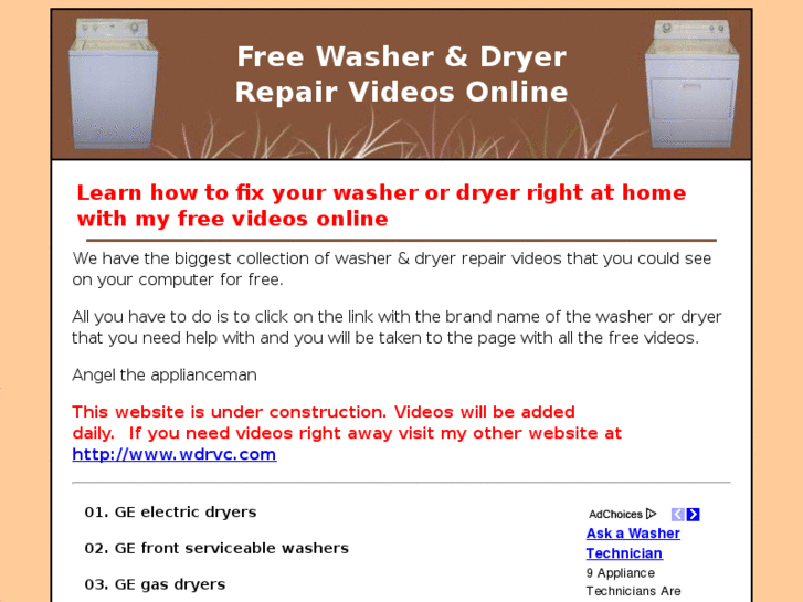 www.washer-dryer-repair-videos.com