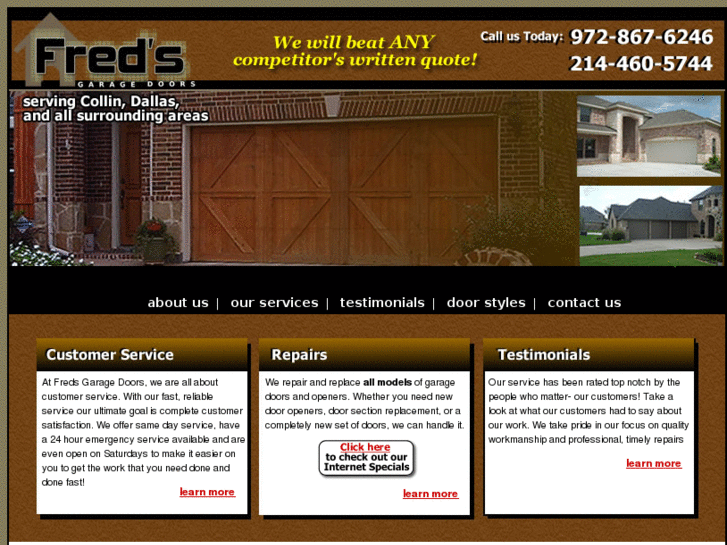 www.fredsgaragedoors.com