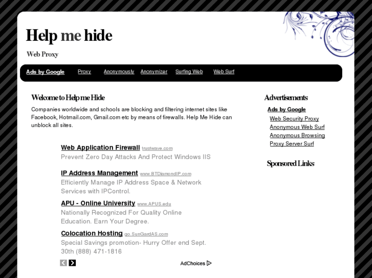 www.helpmehide.com