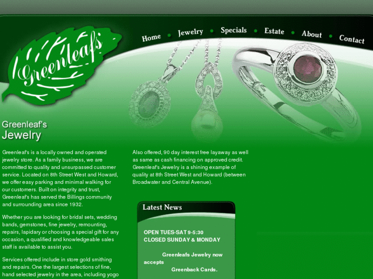 www.greenleafsjewelry.com