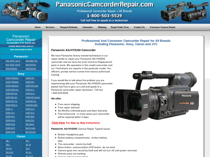 www.panasoniccamcorderrepair.com