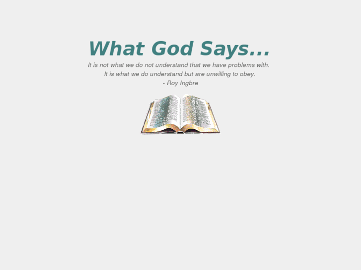 www.whatgodsays.net