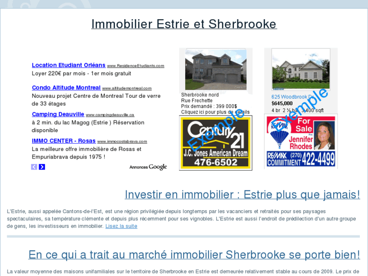 www.immobiliersherbrookeestrie.com